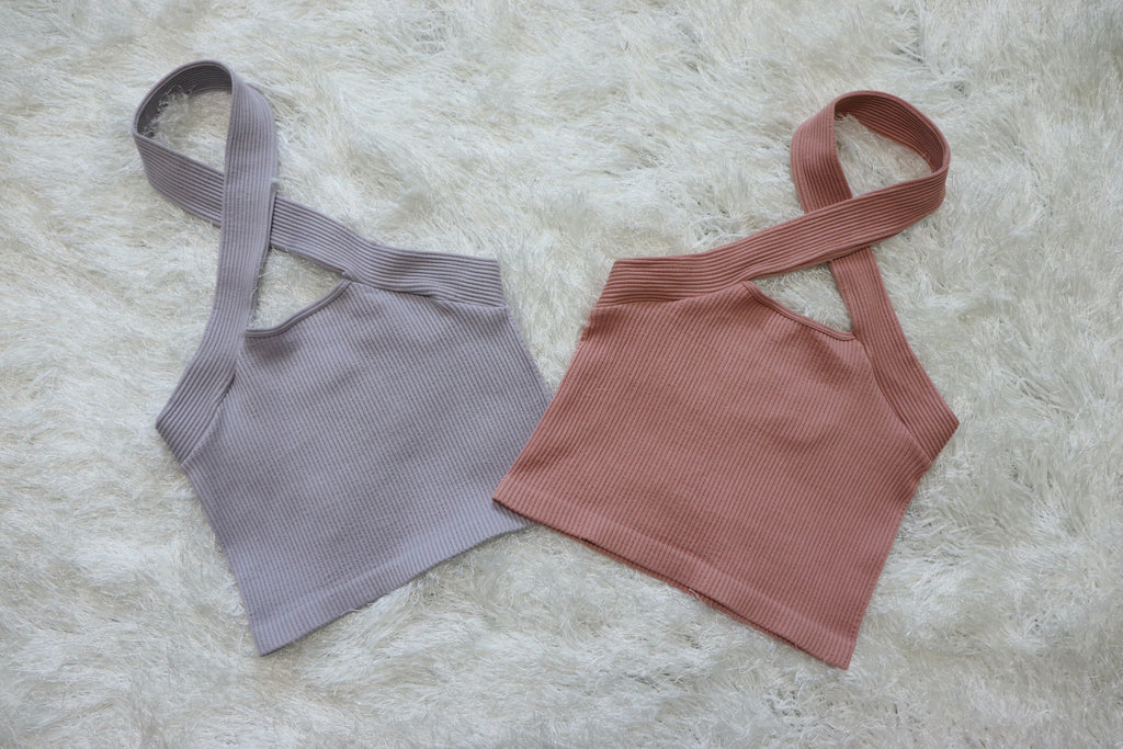 Basic Cross-Halter Crop Top